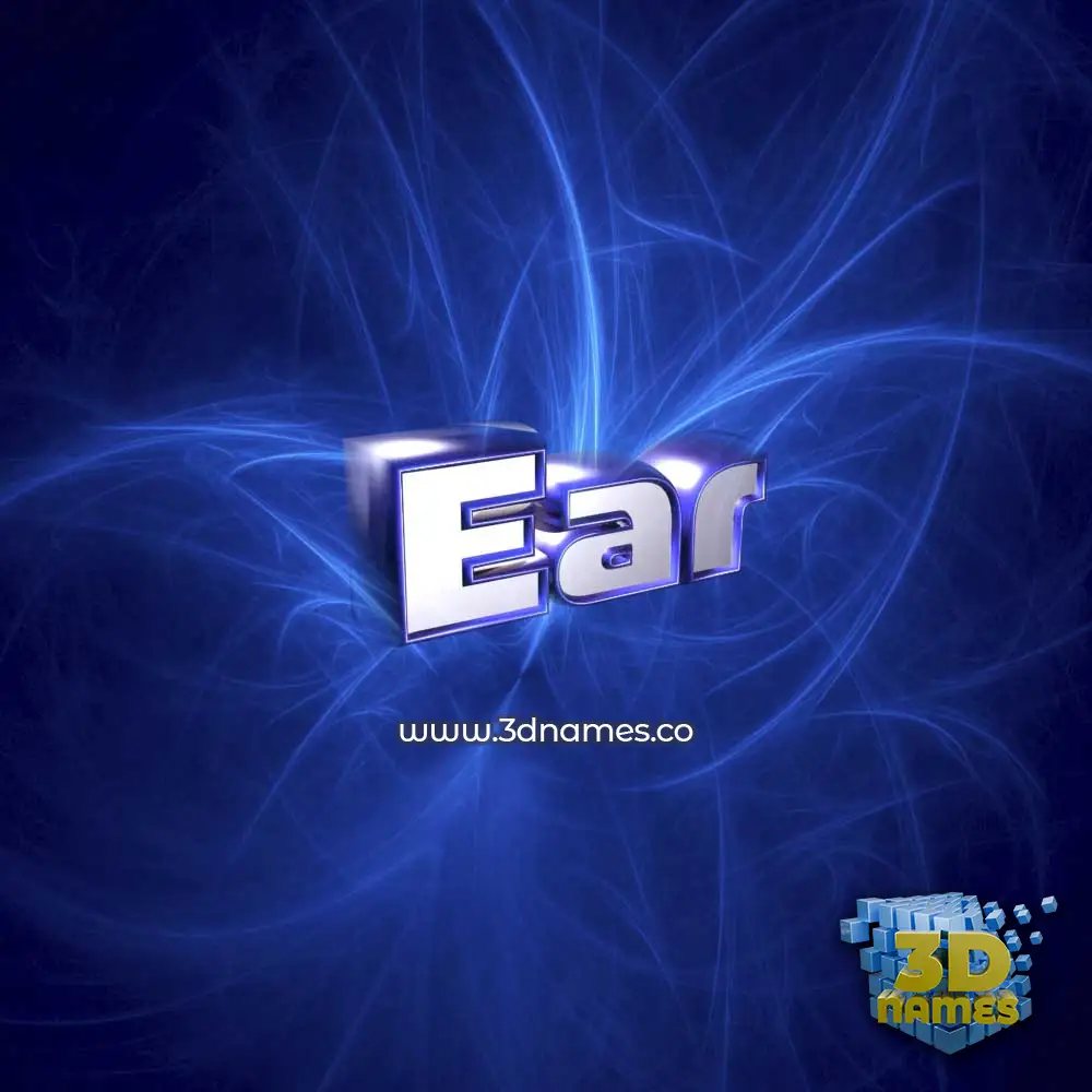 ear in Plasma style - 3D name wallpaper