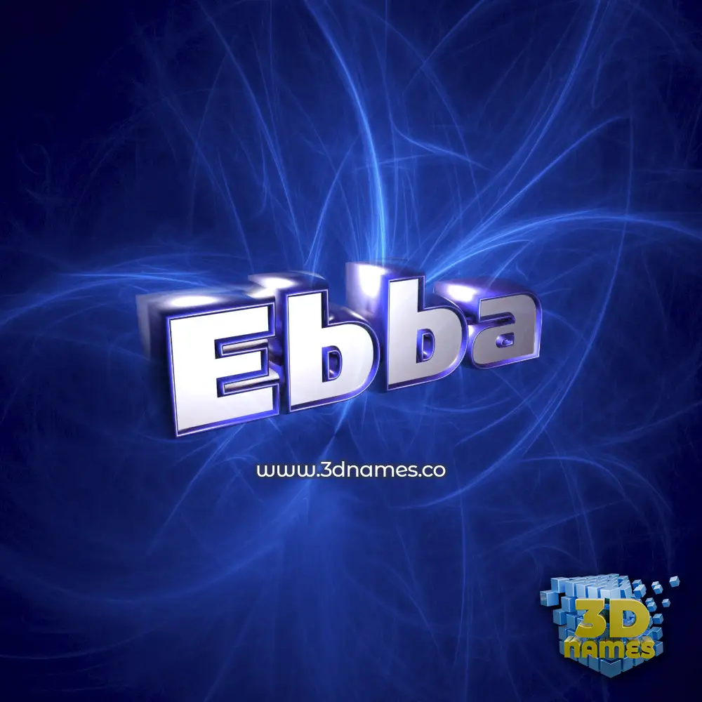 ebba in Plasma style - 3D name wallpaper