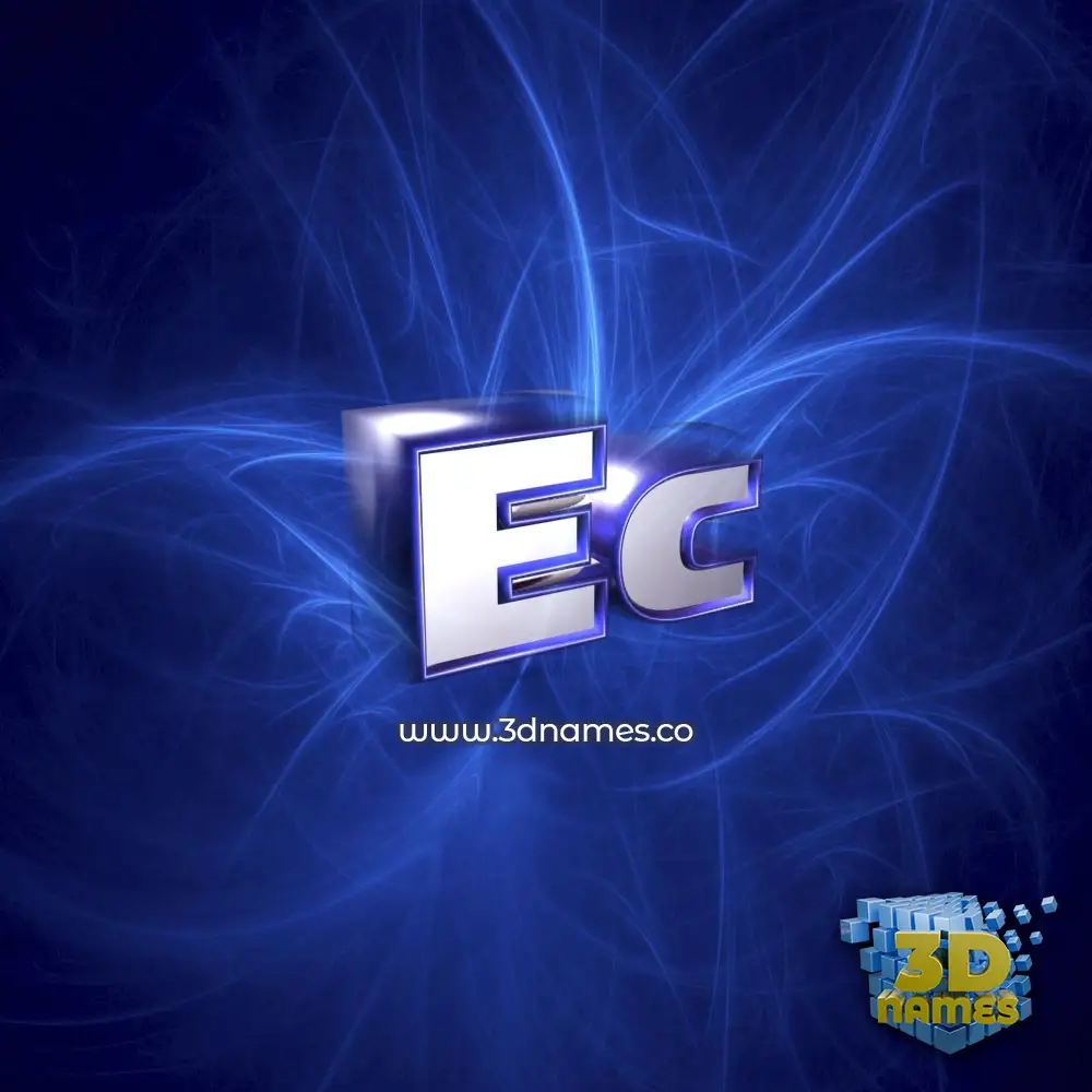 ec in Plasma style - 3D name wallpaper