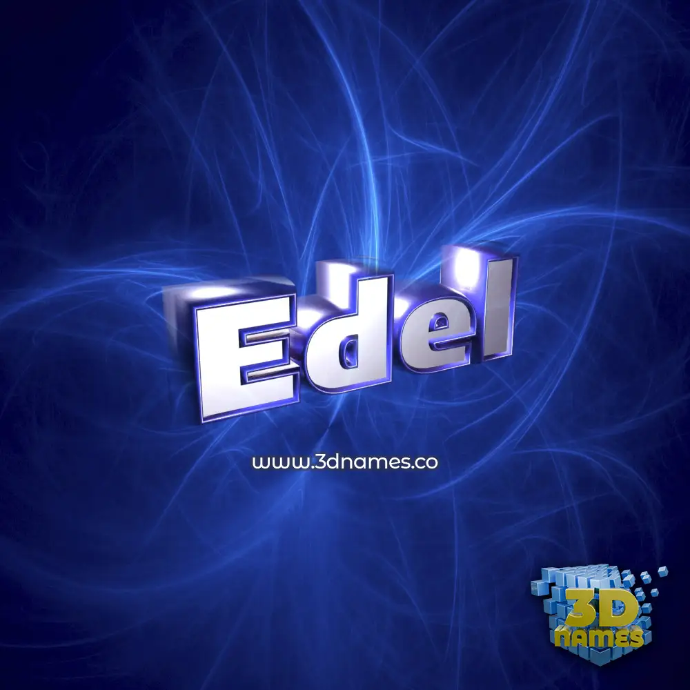 edel in Plasma style - 3D name wallpaper