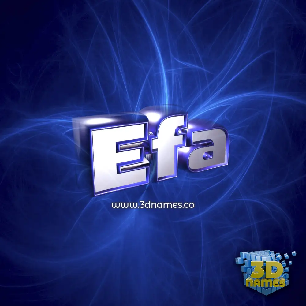 efa in Plasma style - 3D name wallpaper