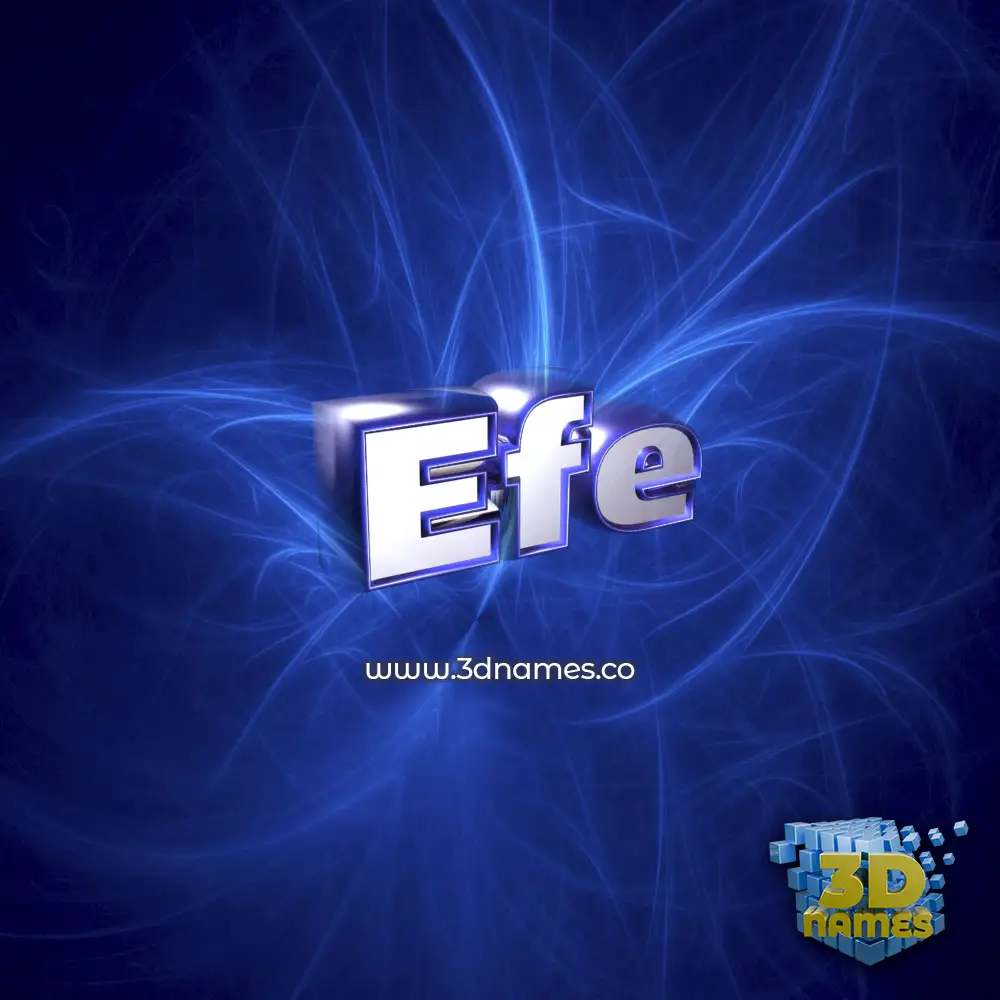 efe in Plasma style - 3D name wallpaper