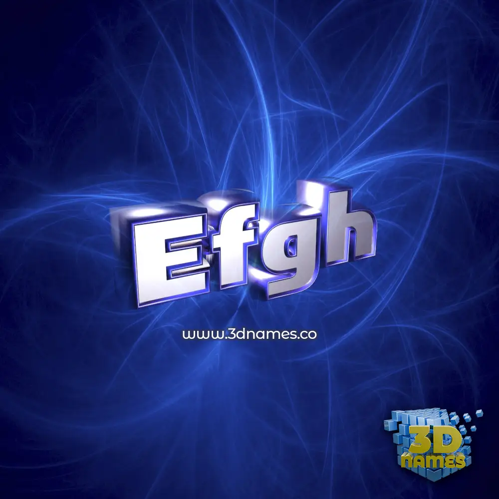 efgh in Plasma style - 3D name wallpaper
