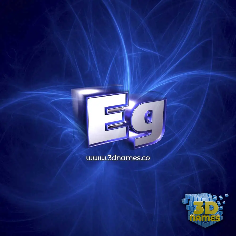 eg in Plasma style - 3D name wallpaper