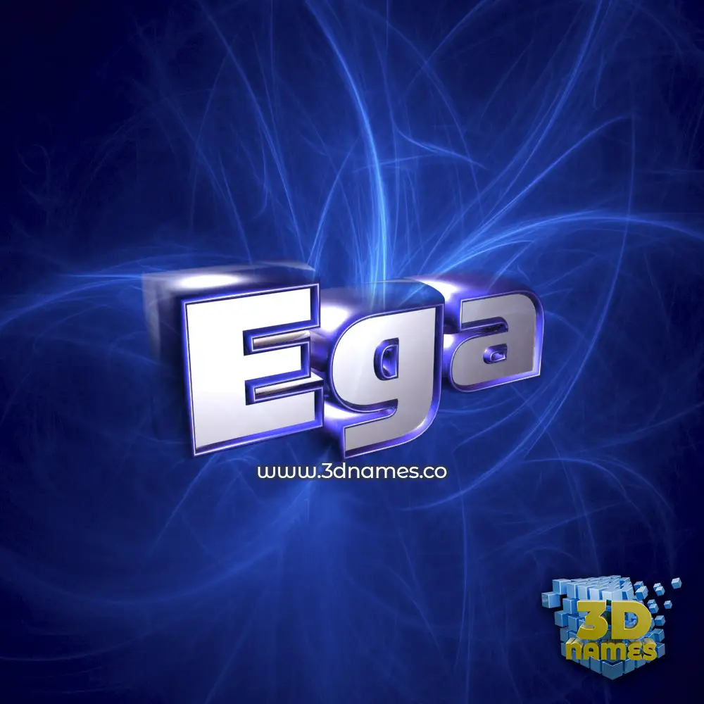 ega in Plasma style - 3D name wallpaper