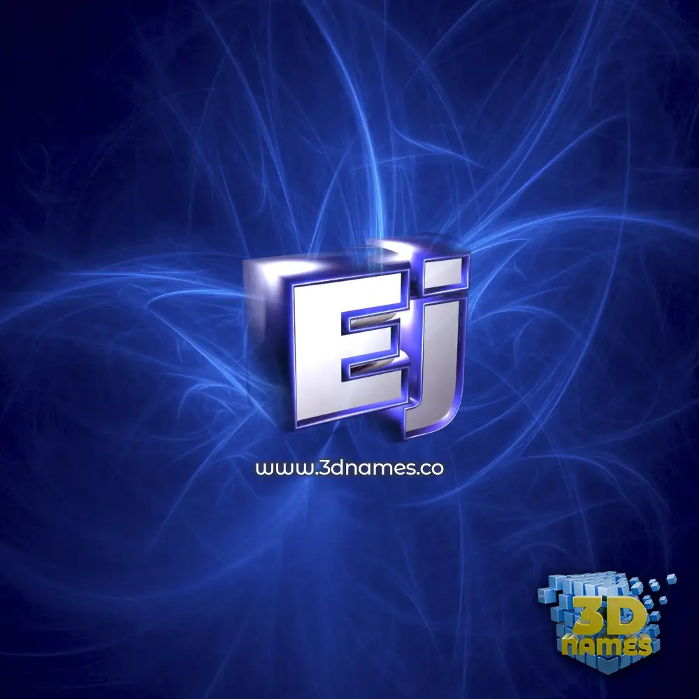 ej in Plasma style - 3D name wallpaper