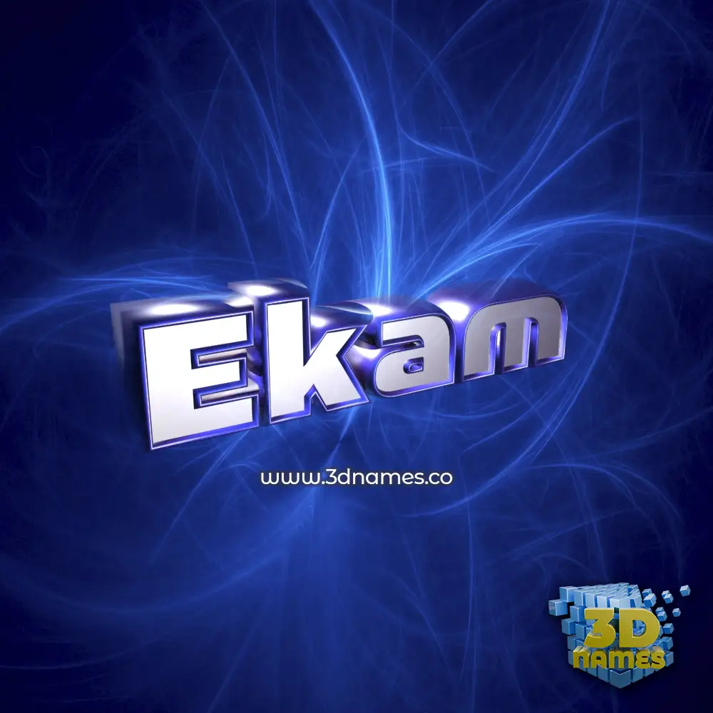 ekam in Plasma style - 3D name wallpaper