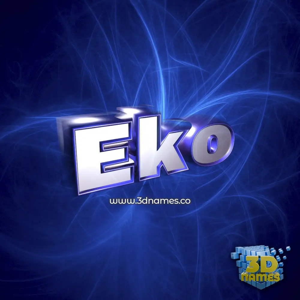 eko in Plasma style - 3D name wallpaper