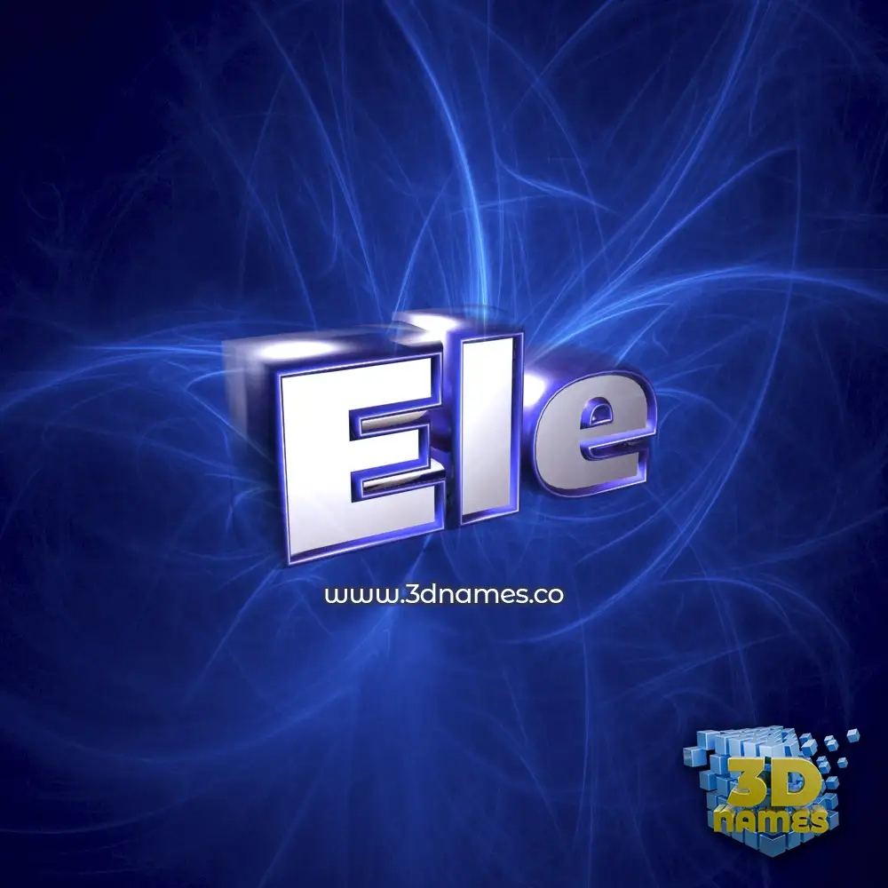 ele in Plasma style - 3D name wallpaper