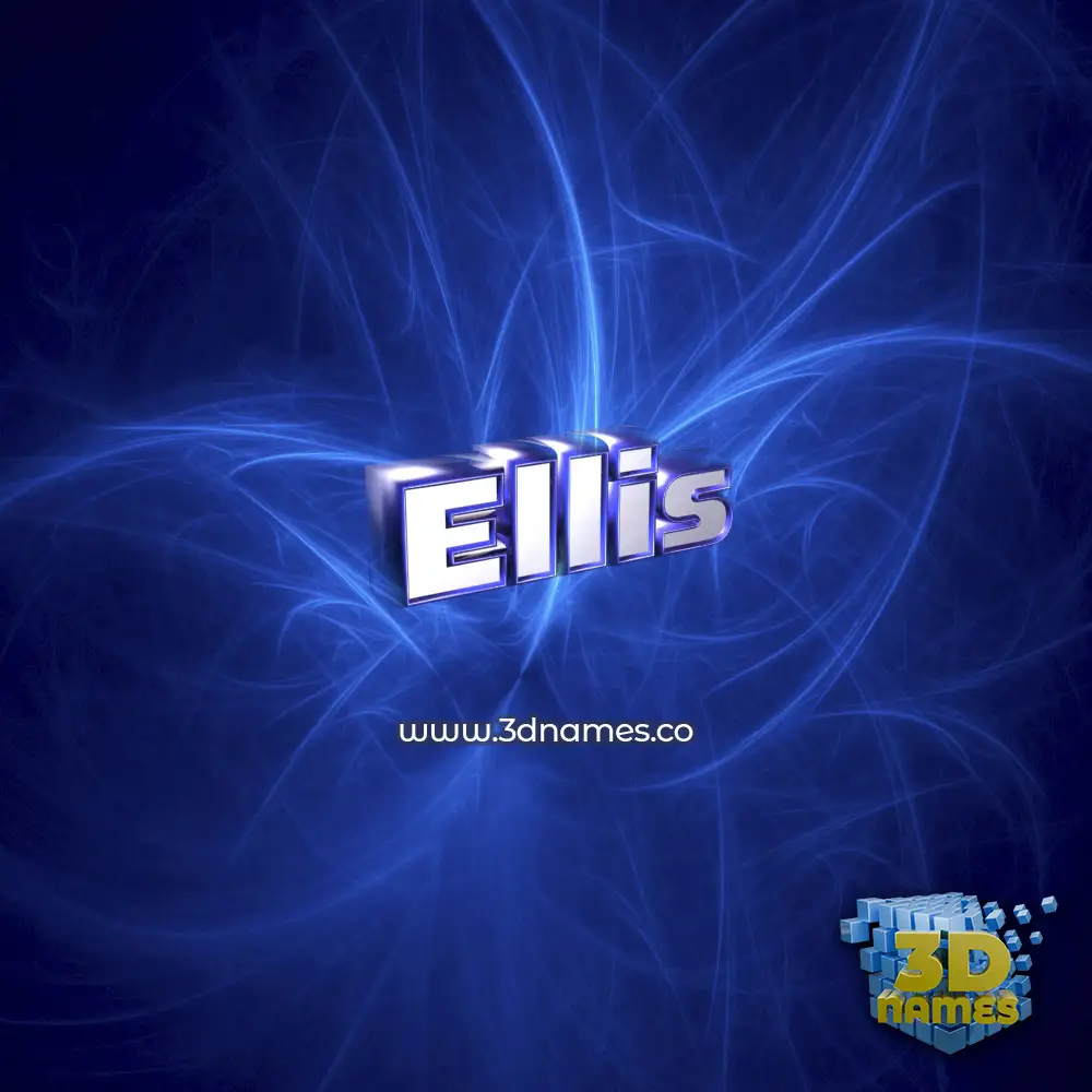 ellis in Plasma style - 3D name wallpaper