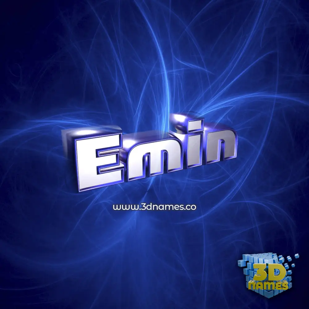 emin in Plasma style - 3D name wallpaper