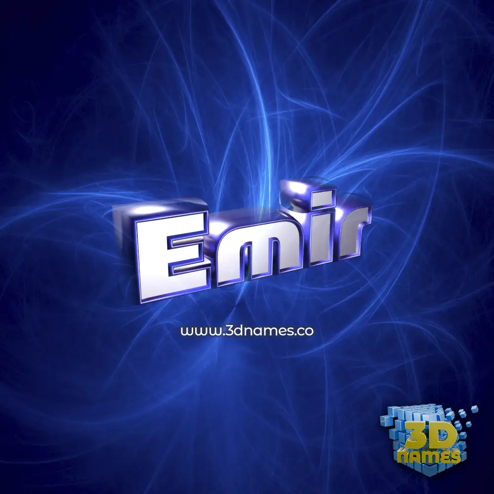 emir in Plasma style - 3D name wallpaper