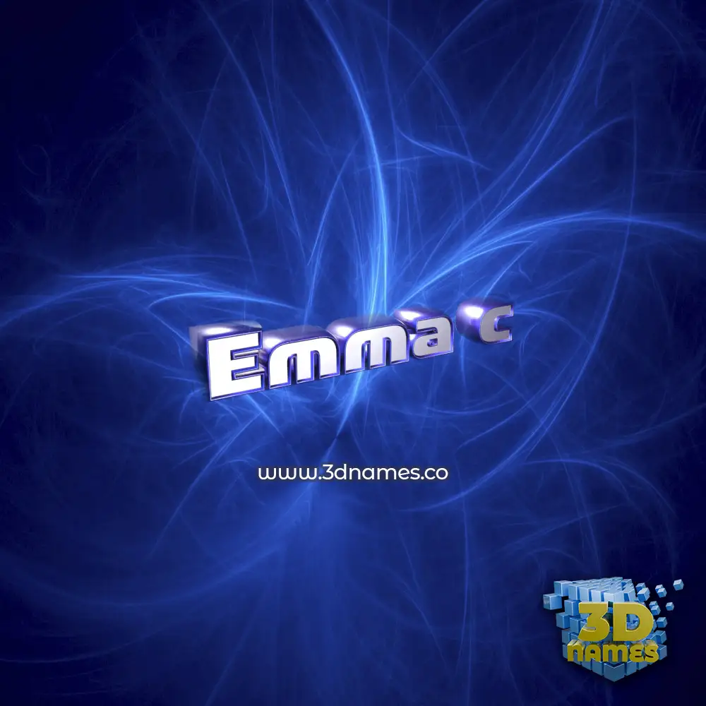 emma c in Plasma style - 3D name wallpaper