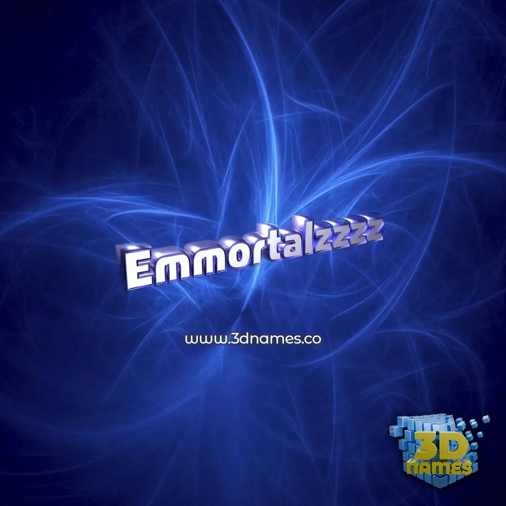 emmortalzzzz in Plasma style - 3D name wallpaper
