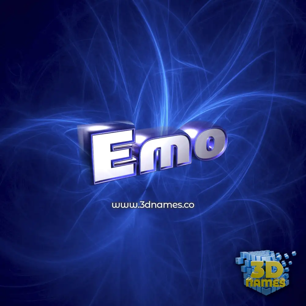 emo in Plasma style - 3D name wallpaper