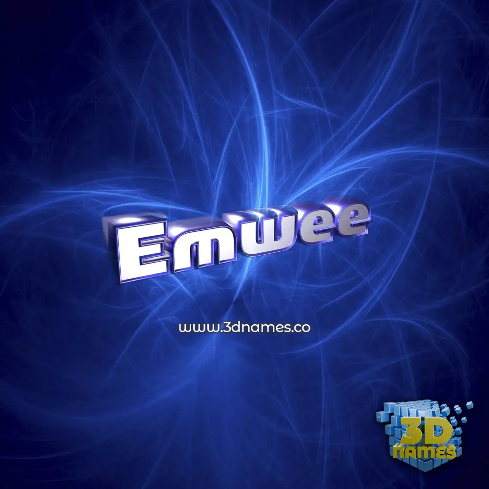 emwee in Plasma style - 3D name wallpaper