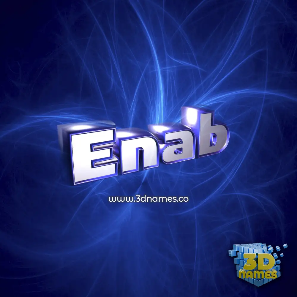 enab in Plasma style - 3D name wallpaper