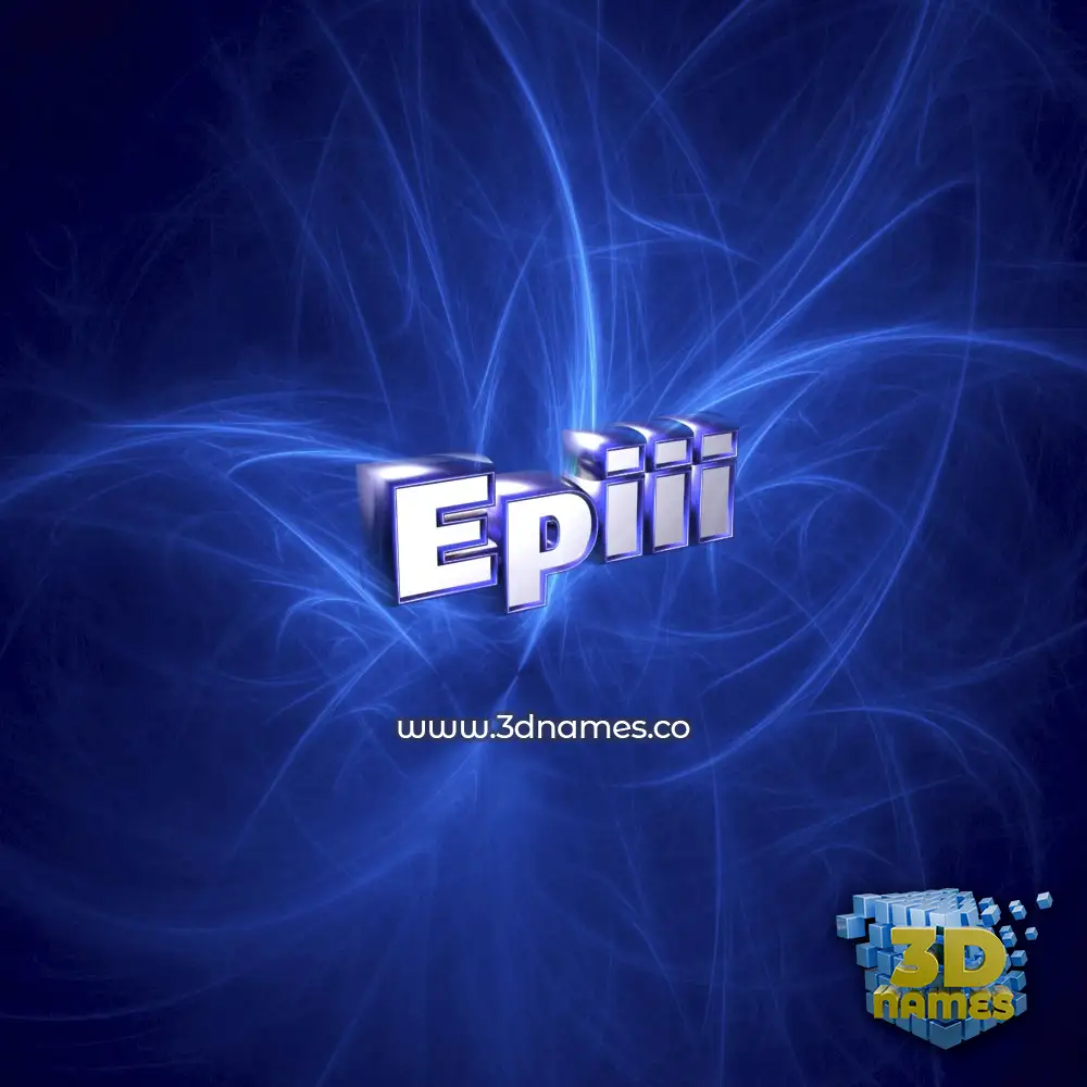 epiii in Plasma style - 3D name wallpaper