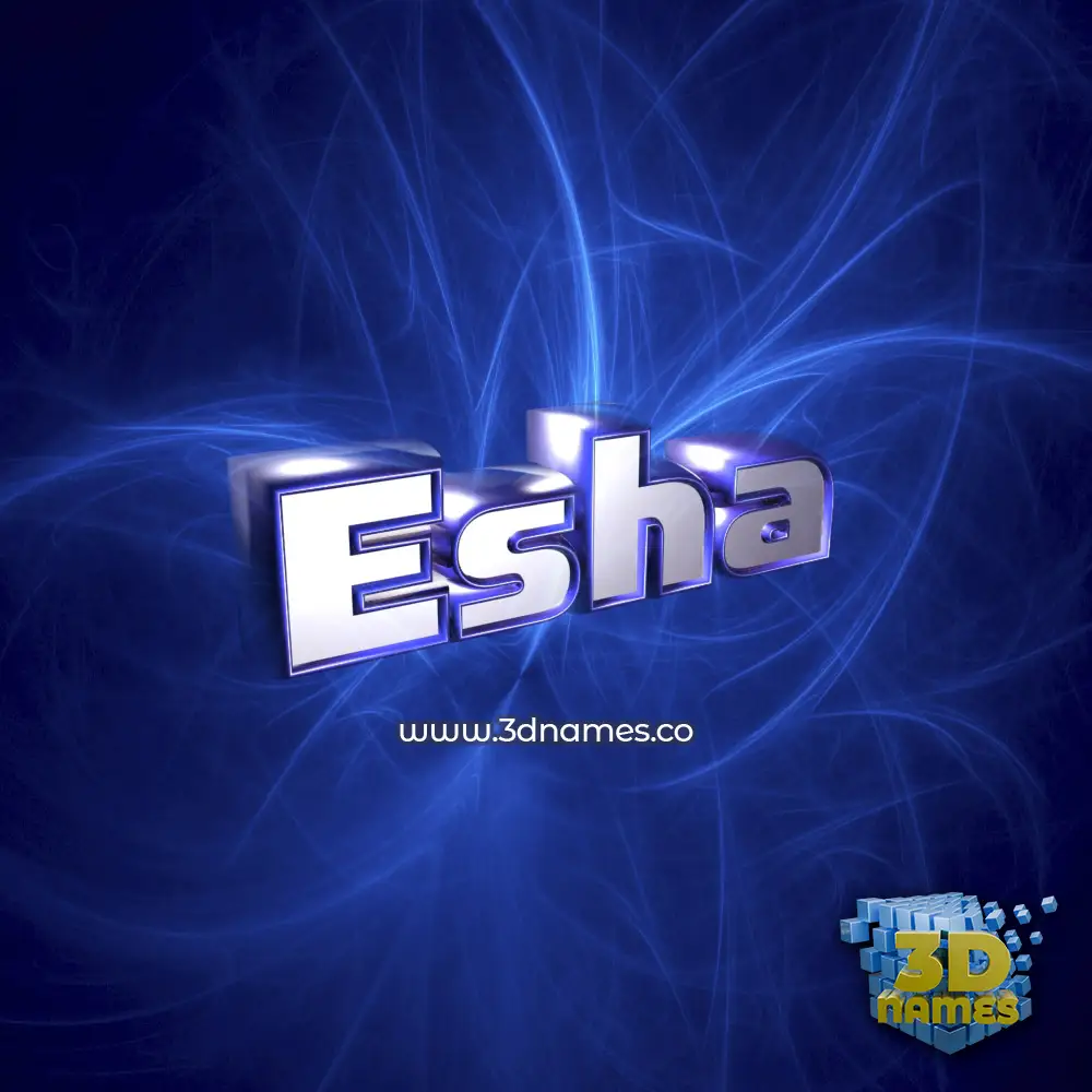 esha in Plasma style - 3D name wallpaper
