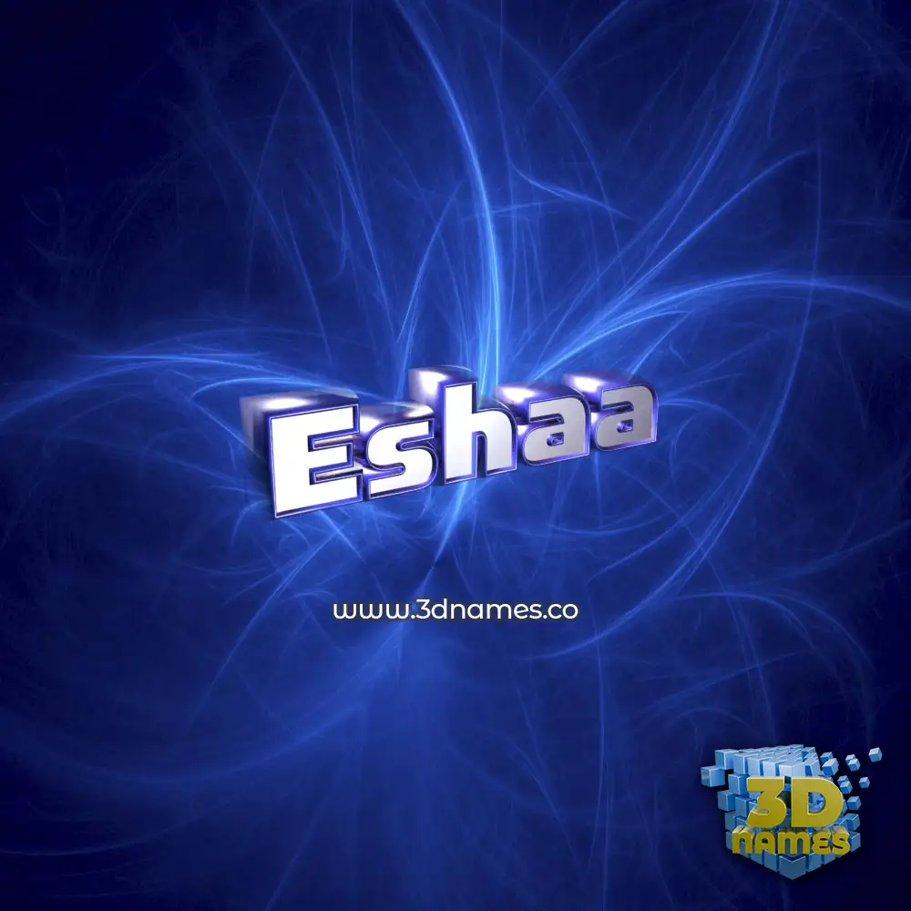 eshaa in Plasma style - 3D name wallpaper