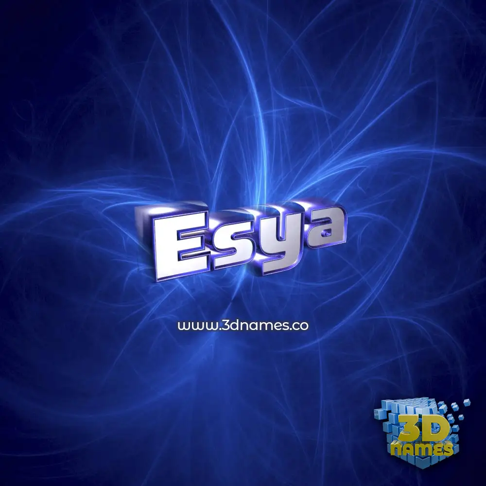 esya in Plasma style - 3D name wallpaper