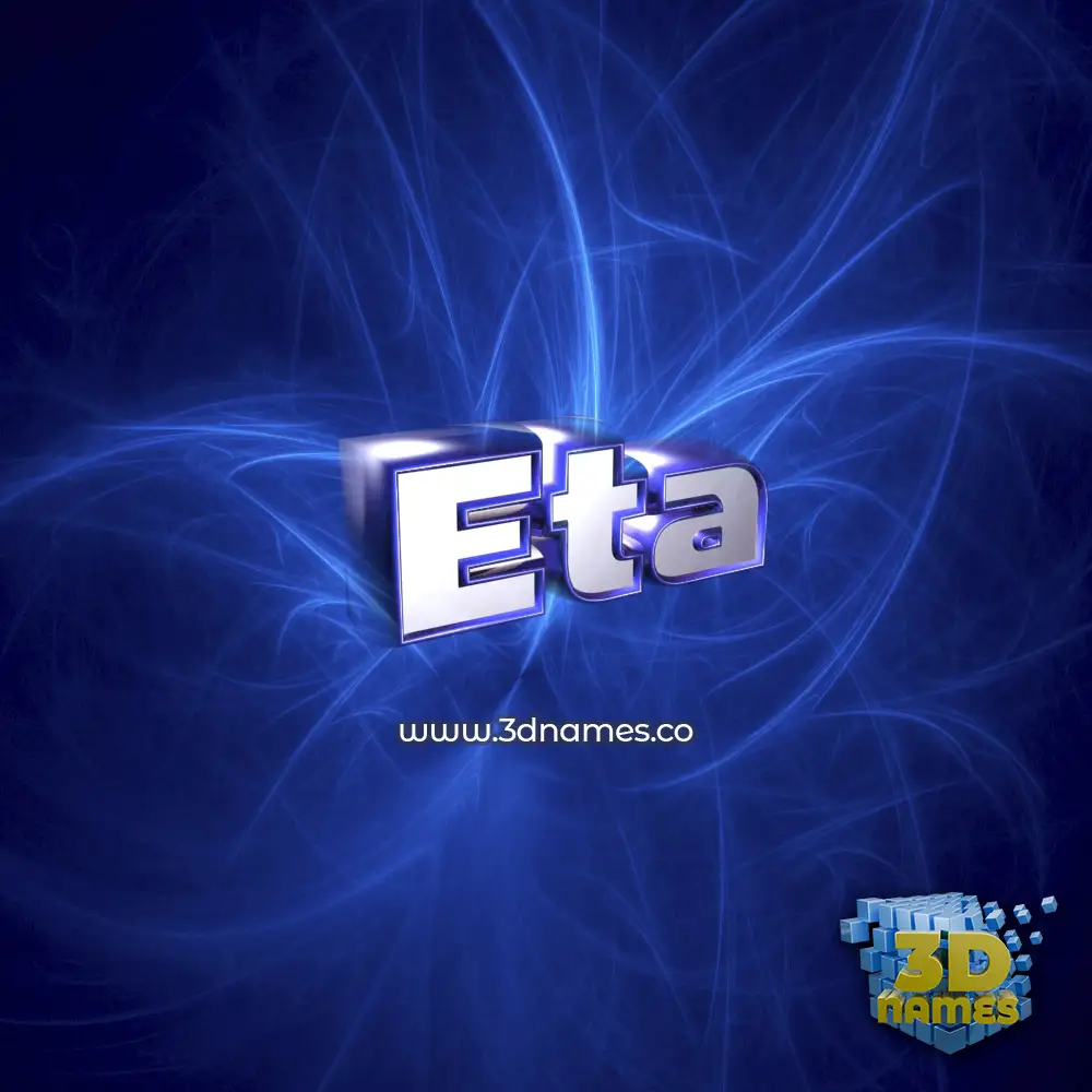 eta in Plasma style - 3D name wallpaper