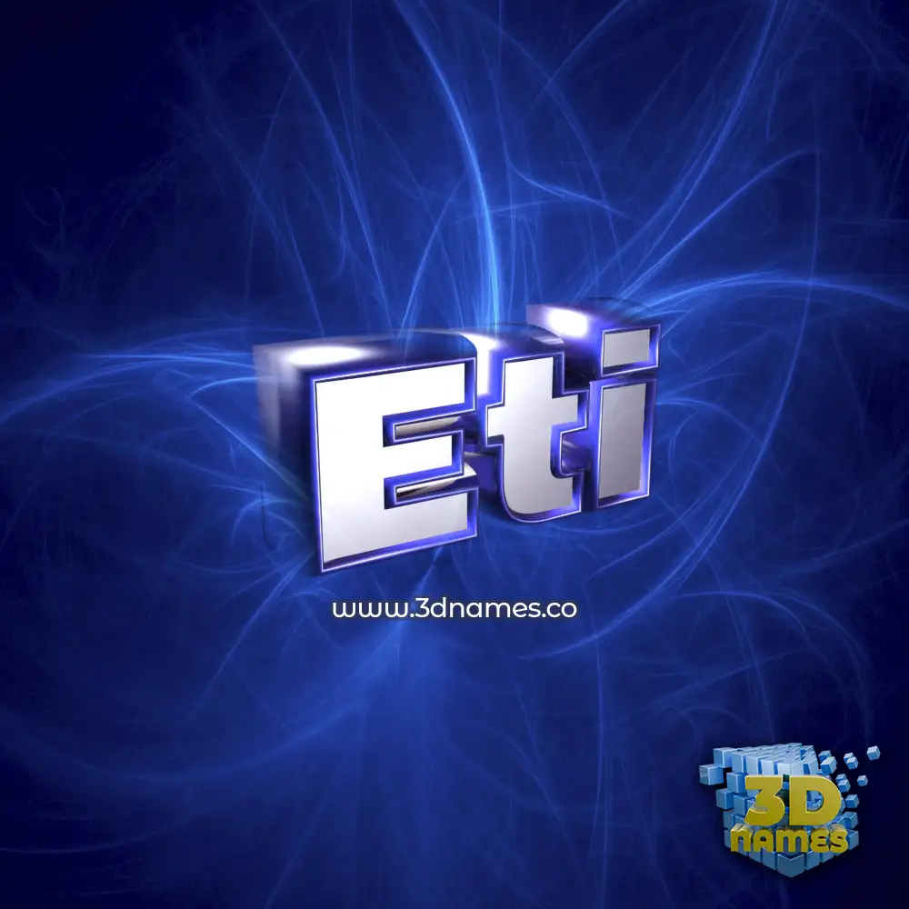 eti in Plasma style - 3D name wallpaper