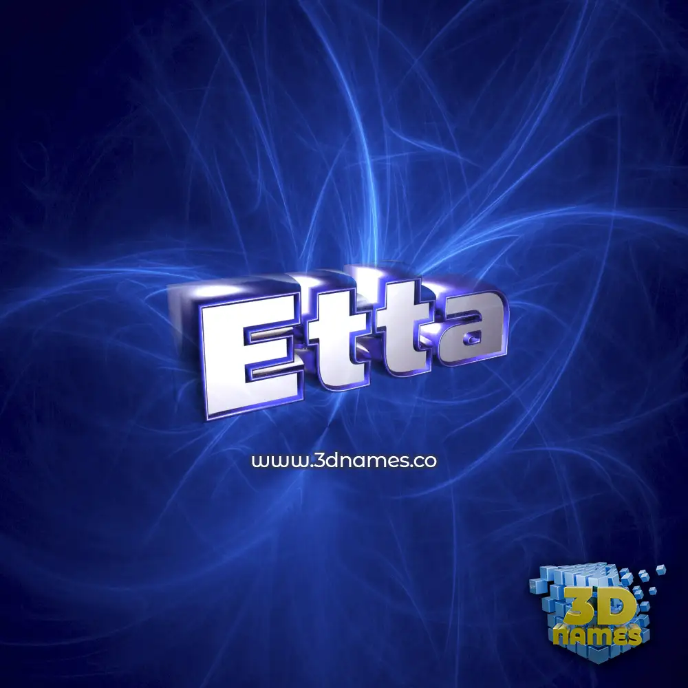 etta in Plasma style - 3D name wallpaper