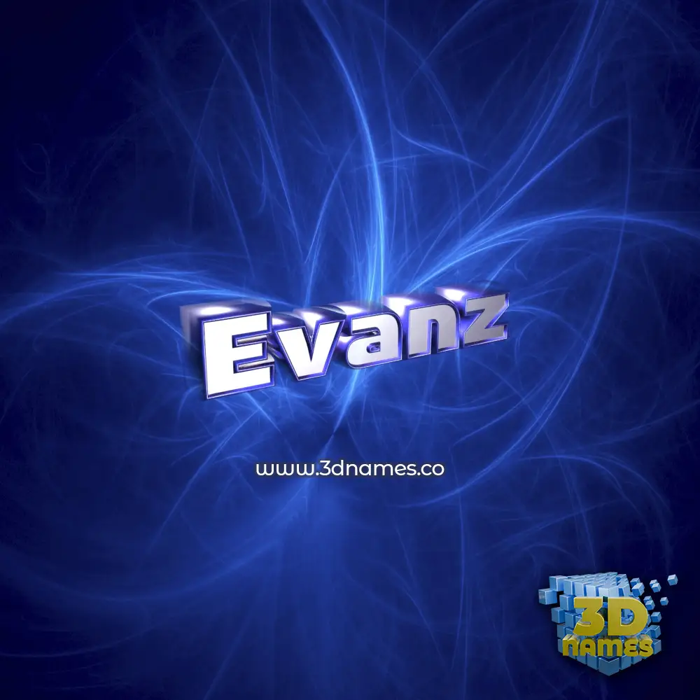 evanz in Plasma style - 3D name wallpaper