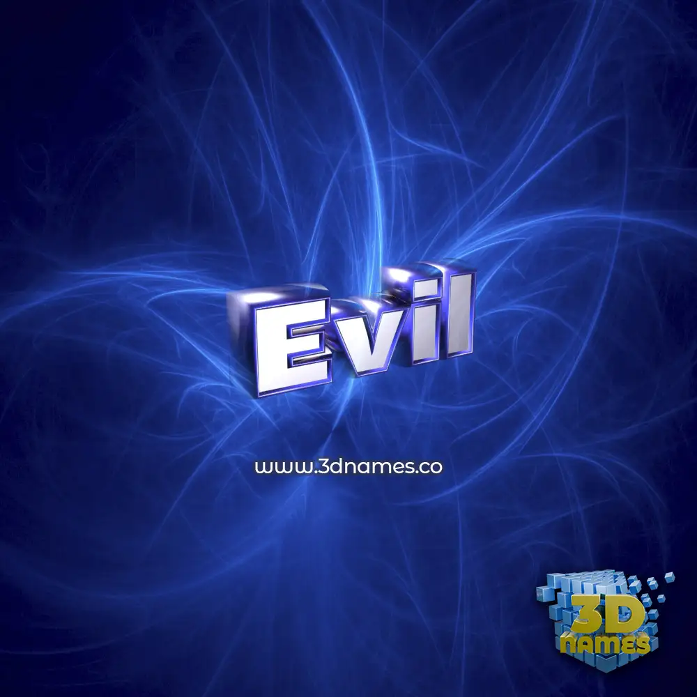 evil in Plasma style - 3D name wallpaper