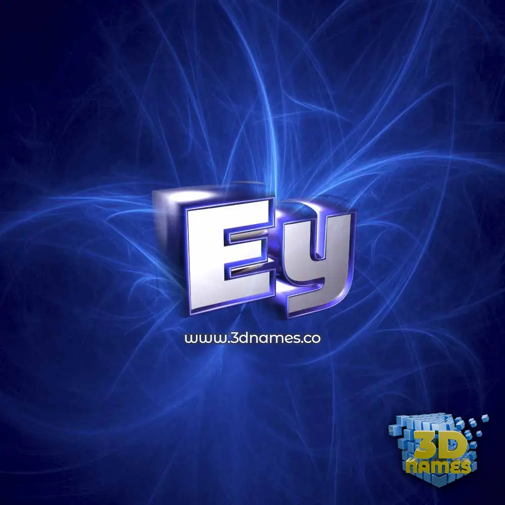 ey in Plasma style - 3D name wallpaper