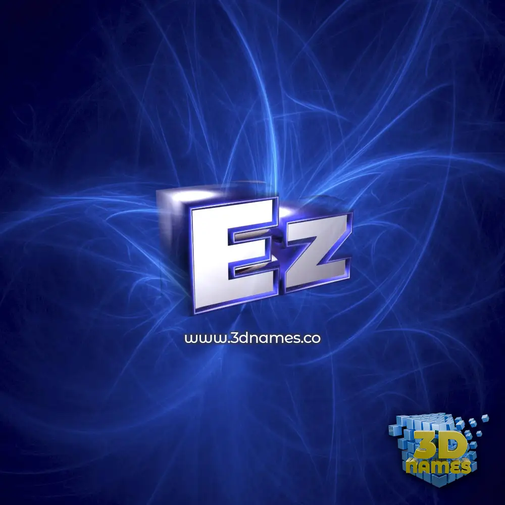 ez in Plasma style - 3D name wallpaper