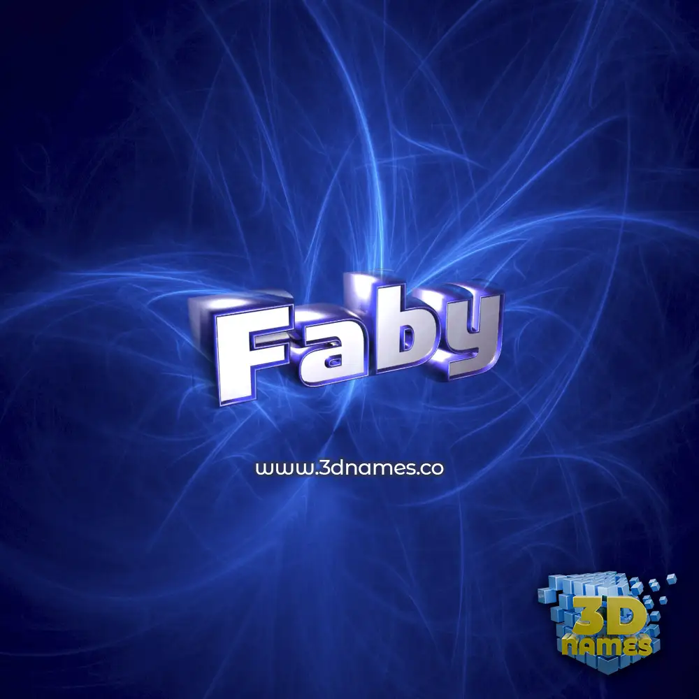 faby in Plasma style - 3D name wallpaper