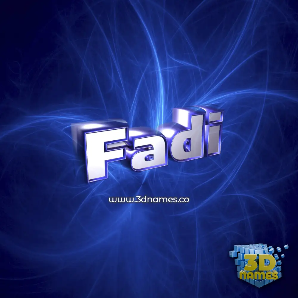 fadi in Plasma style - 3D name wallpaper