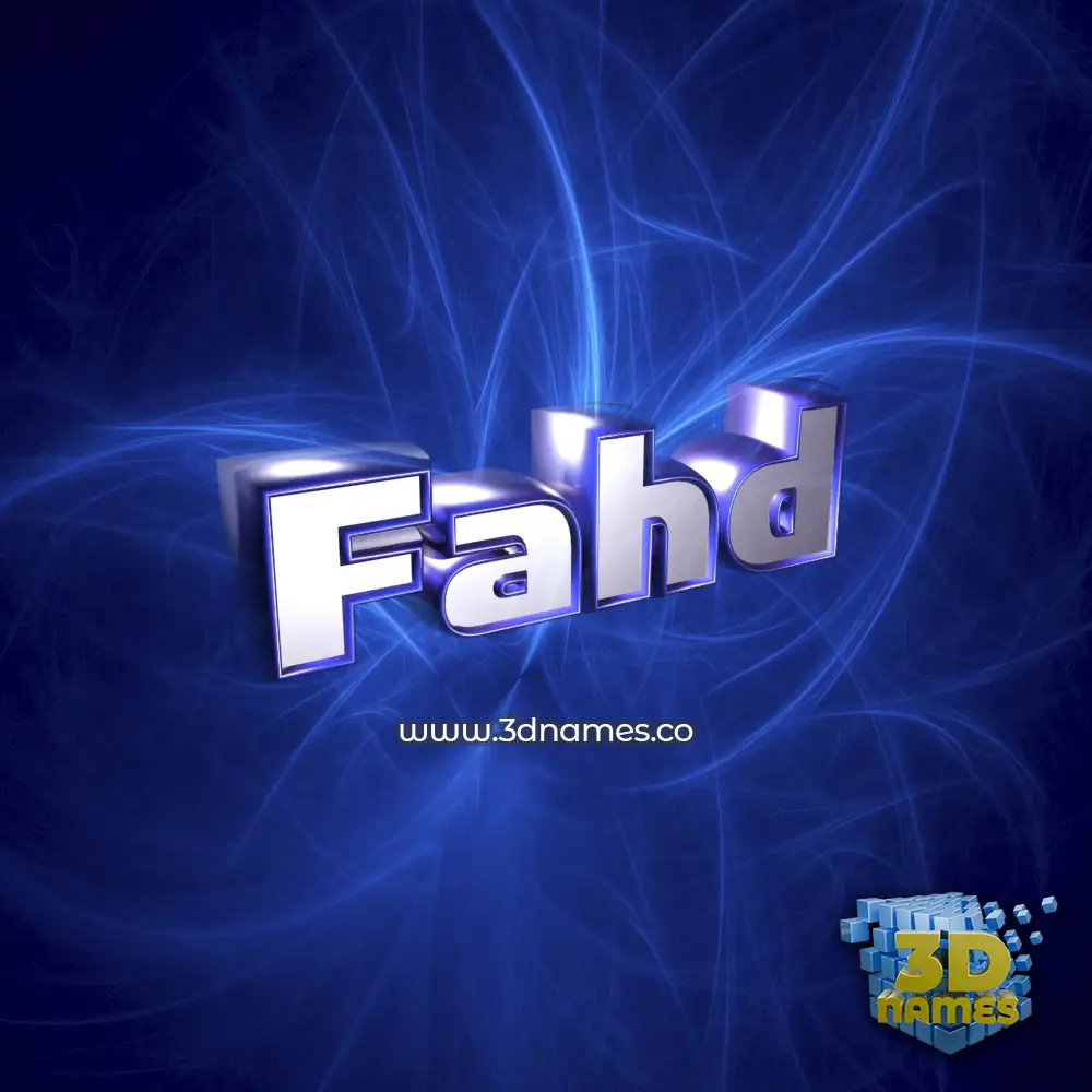 fahd in Plasma style - 3D name wallpaper