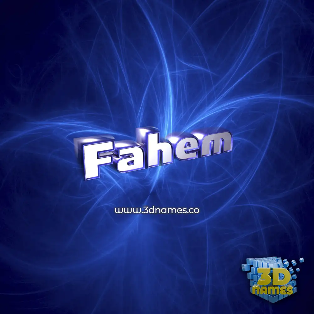 fahem in Plasma style - 3D name wallpaper