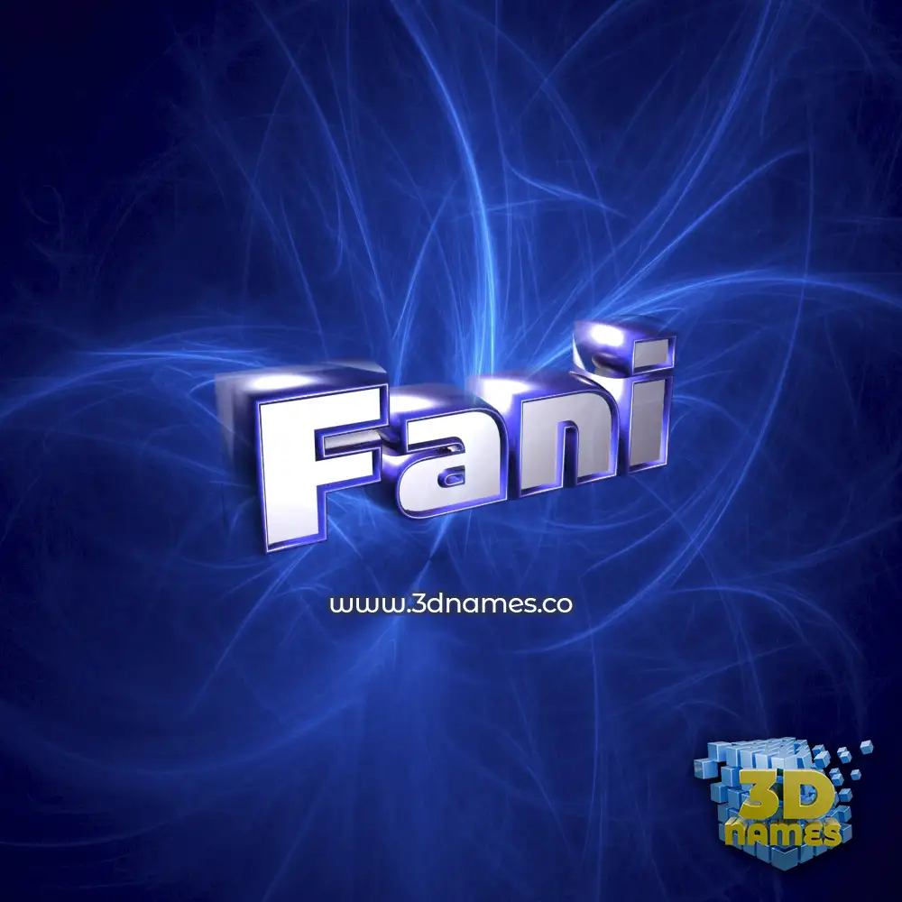 fani in Plasma style - 3D name wallpaper