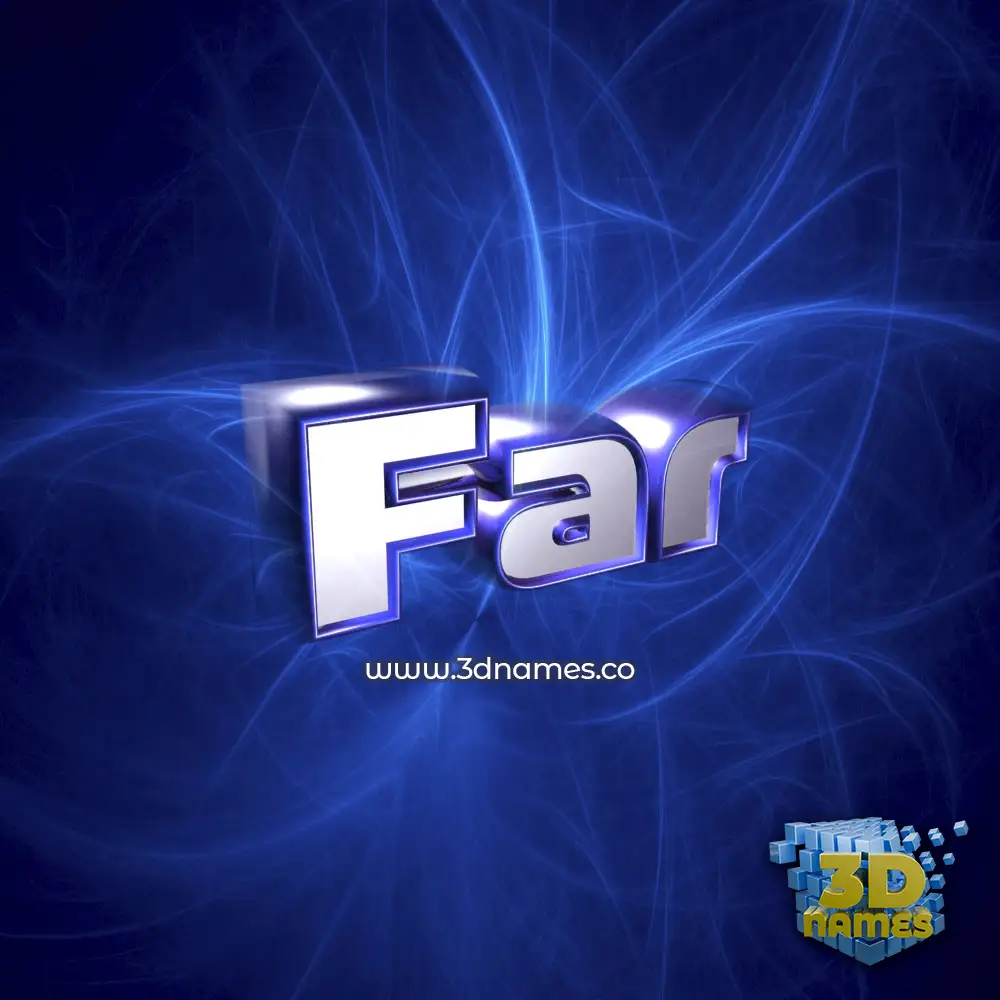 far in Plasma style - 3D name wallpaper