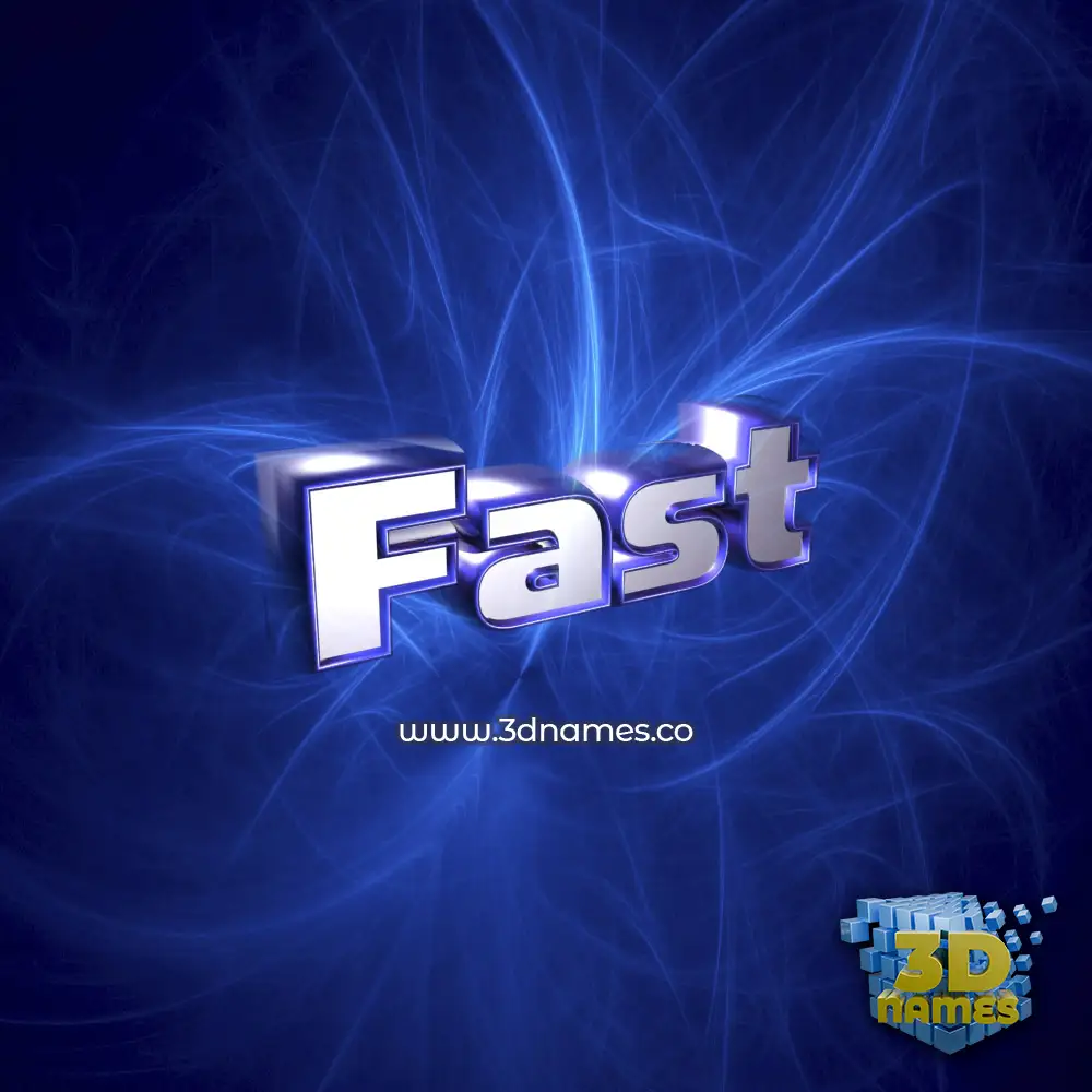 fast in Plasma style - 3D name wallpaper