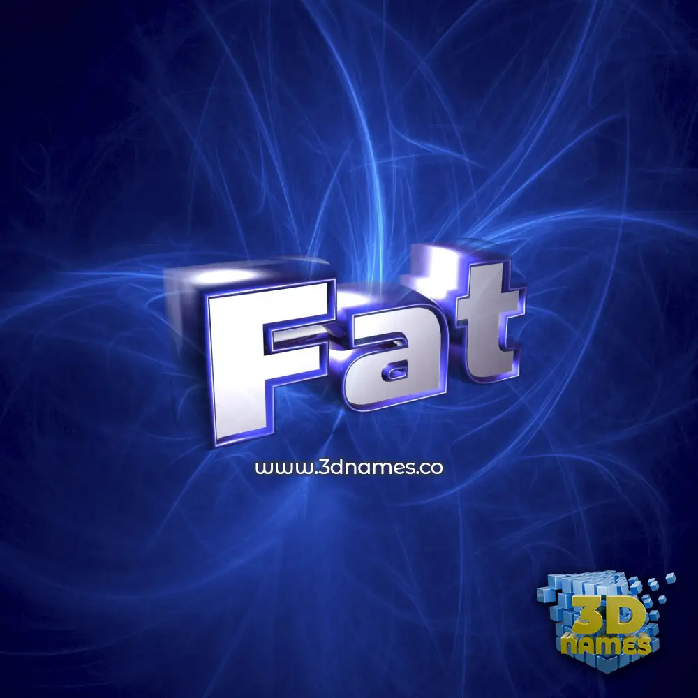 fat in Plasma style - 3D name wallpaper