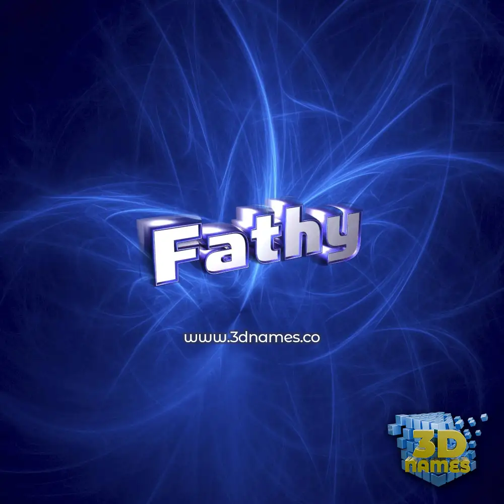 fathy in Plasma style - 3D name wallpaper