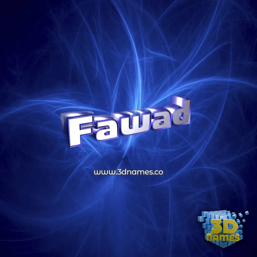 fawad in Plasma style - 3D name wallpaper