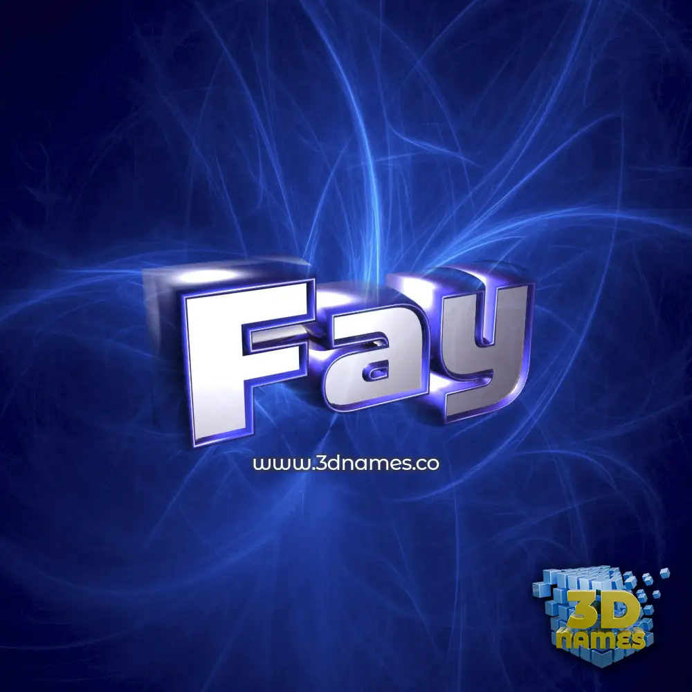 fay in Plasma style - 3D name wallpaper