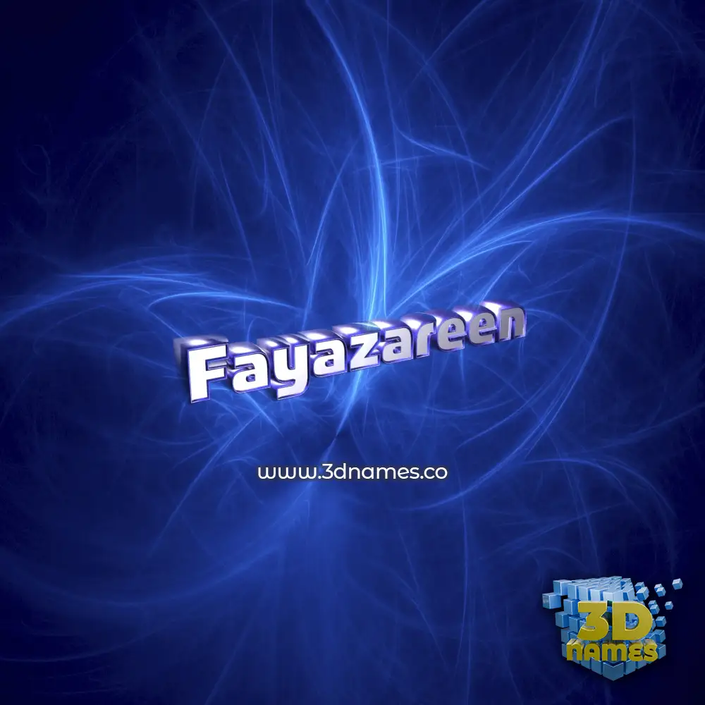 fayazareen in Plasma style - 3D name wallpaper