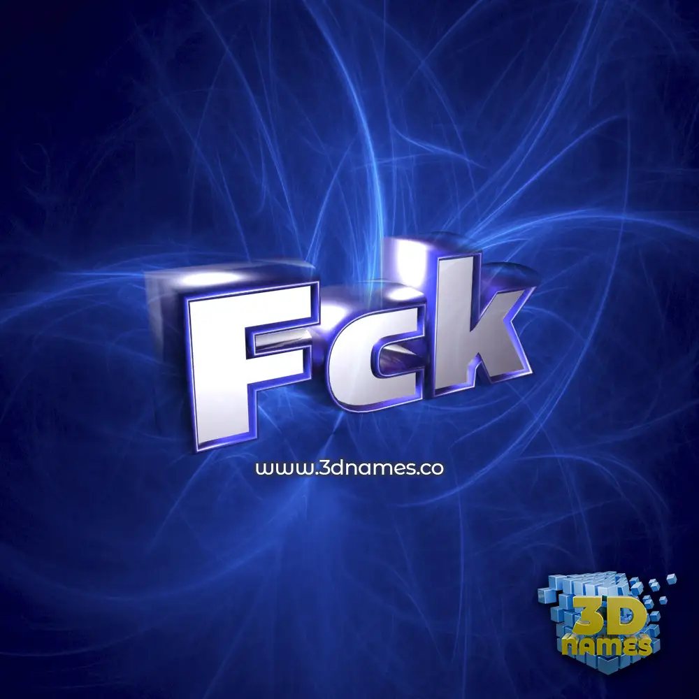 fck in Plasma style - 3D name wallpaper