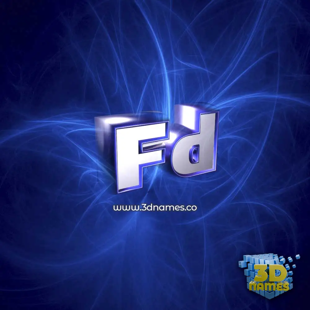 fd in Plasma style - 3D name wallpaper