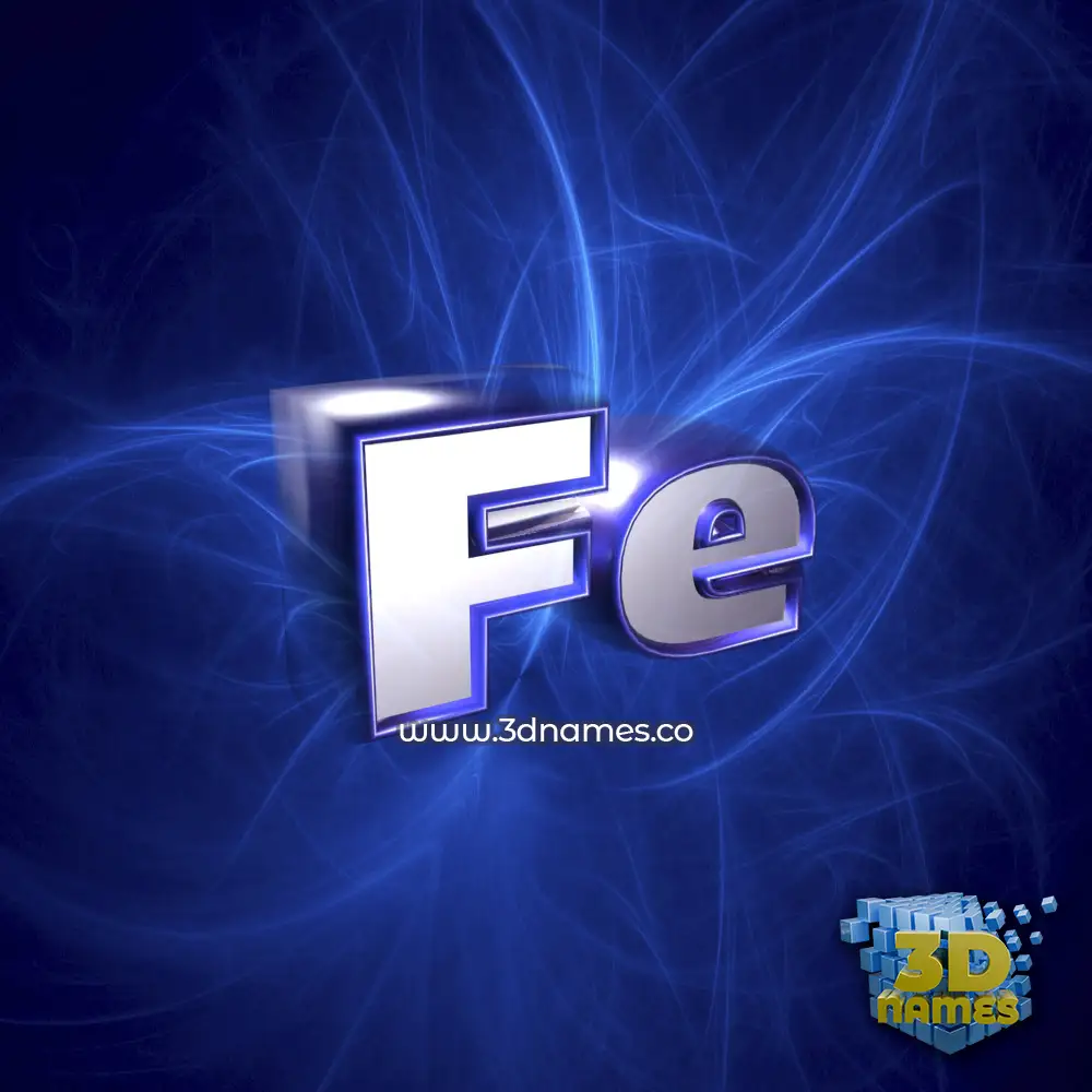 fe in Plasma style - 3D name wallpaper