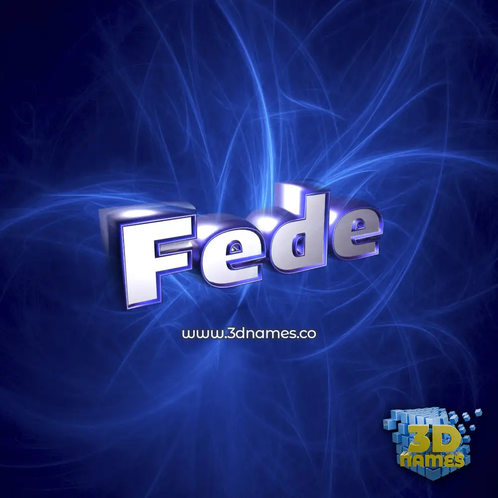 fede in Plasma style - 3D name wallpaper