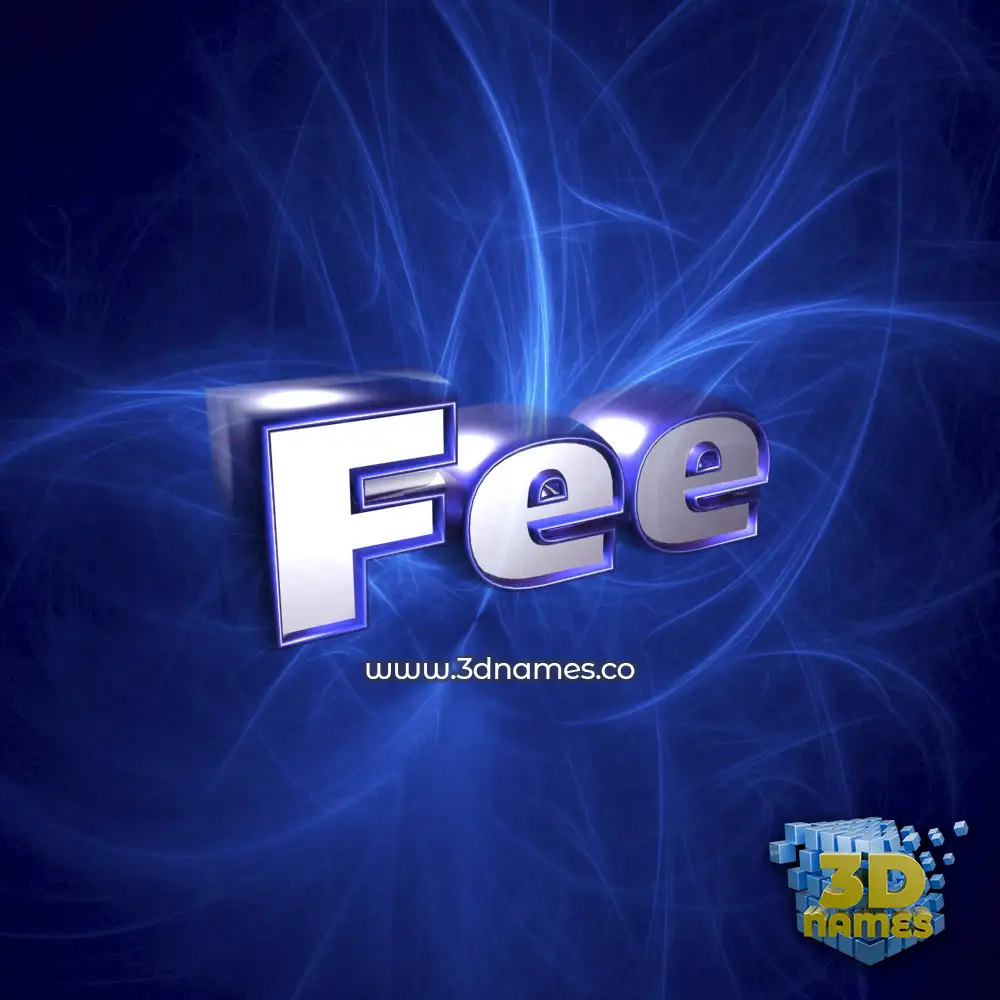 fee in Plasma style - 3D name wallpaper