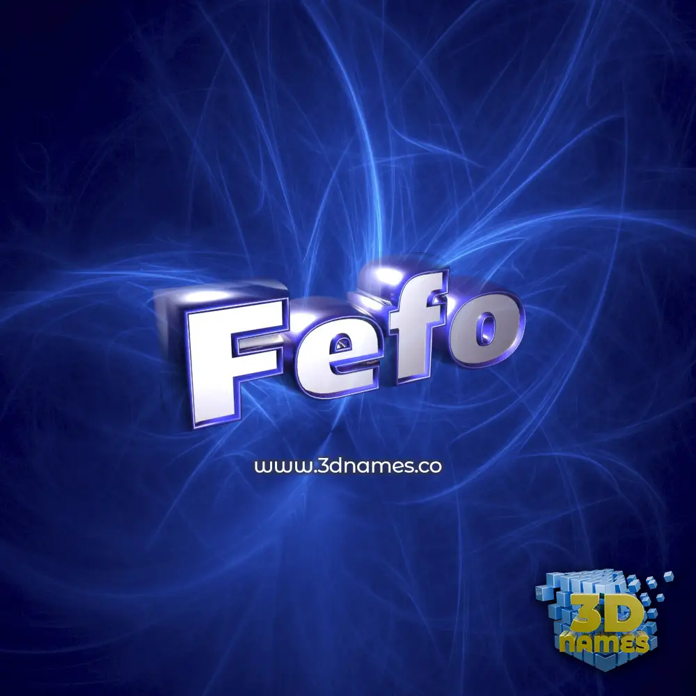 fefo in Plasma style - 3D name wallpaper